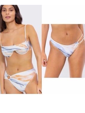Revel Rey Logan Abstract Print Underwire Bikini Top & Bottom